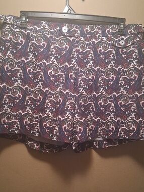 Brooks Brothers Paisley Bathing suit- Navy, Burgundy & Cream Suze 36